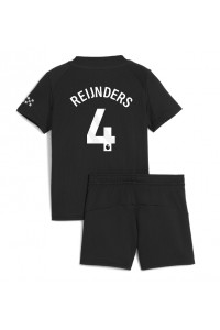 Fotbalové Dres Manchester City Tijjani Reijnders #4 Dětské Venkovní Oblečení 2025-26 Krátký Rukáv (+ trenýrky)